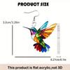European and American Colorful Hummingbird Women's Earrings