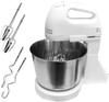 2way Electric Mixer Stand Type Hand Blender Mixer Whisk and Mix with Bowl Attachments Multi Quick Electric Powerful Stirrer Small Cooking Utensil Food