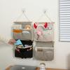 Wall Mounted Storage Bag Multiple Pockets Bedside Organizer Debris Storage Basket Home