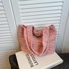 Autumn and Winter Fashion Knitted Shoulder Bag Large Capacity Wool Underarm Bag Women's Hand Carry Woven Bag