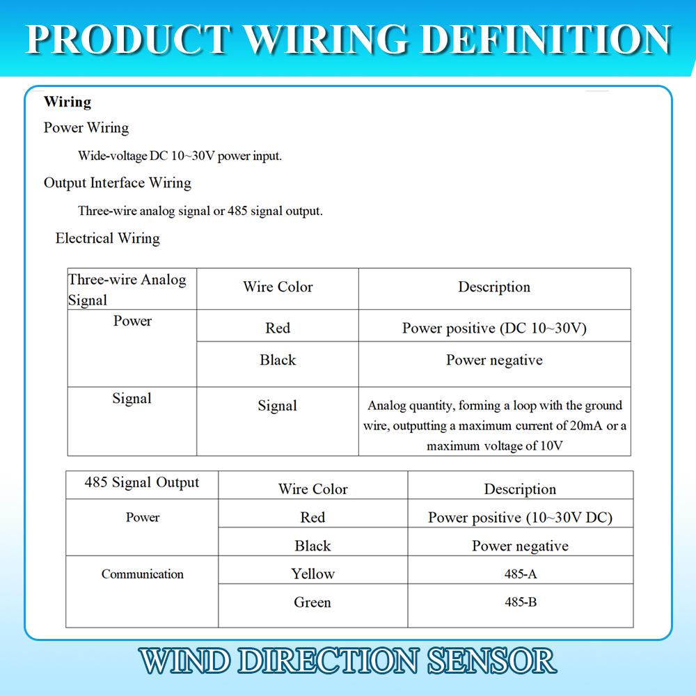 360 Degree Wind Direction Detector Wind Direction Transmitter Weather Station