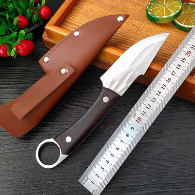 Нож из кованой стали для обвалки, кухонный нож для резки мяса на открытом воздухе, барбекю, рыбалка, универсальный нож, инструмент для приготовления пищи