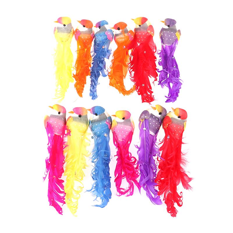 Случайные искусственные птицы, имитация животных из пенопласта, модели птиц из перьев, сделай сам, свадебные украшения для дома и сада