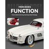 Масштаб 1/24 Классический автомобиль Benz 300SL Металлическая литая модель автомобиля со звуком и светом Коллекционирование Хобби Настольное декоративное украшение Подарок