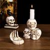 Skull Ornament Cross Halloween Skull Resin Ornament Skull Ghost Festival Tabletop Porch Ornament Decorative Gift Ornament