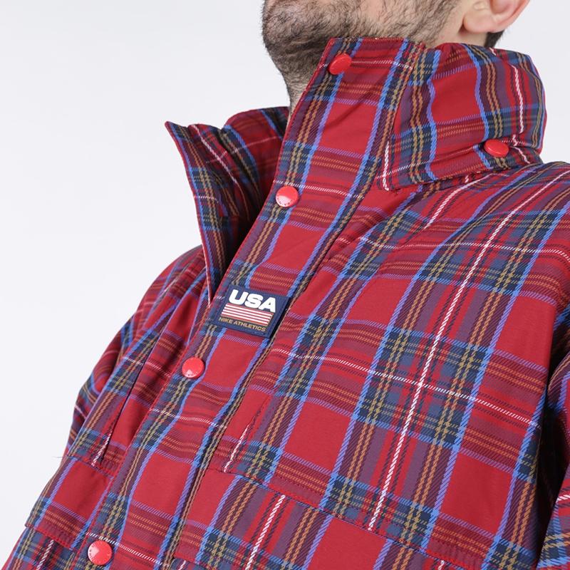 Nike Plaid Jacket 'University Red' Men's CD6375-657