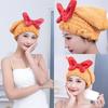 Bow Dry Hair Cap Thick and Cute Princess Cap Strong Water Absorption Quick Drying No Shedding Headscarf and Hair Washing Cap