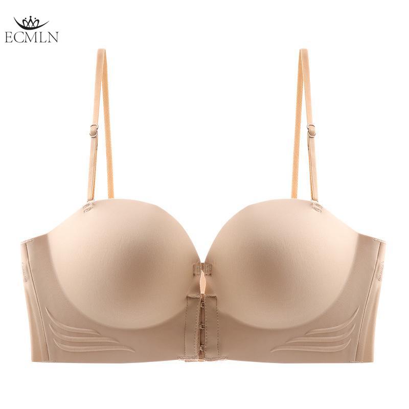Застежка спереди, маленькая грудь, женский бюстгальтер, толстая губка, девушка, мягкое беспроводное нижнее белье, женское нижнее белье, бюстгальтер с эффектом пуш-ап