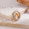 Серьги-клипсы из 18-каратного золота и серебра, полностью инкрустированные бриллиантами, С-образные двухслойные клипсы для ушного хряща, Пара серег без проколов