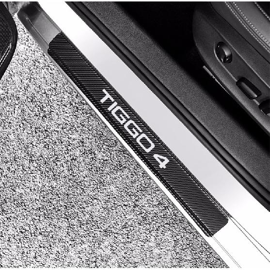 4 шт. для CHERY TIGGO 3 4 5 5X 7 8 PRO PLUS ARRIZO 5 GX накладка на порог автомобиля, защитные наклейки, защита порога, углеродное волокно