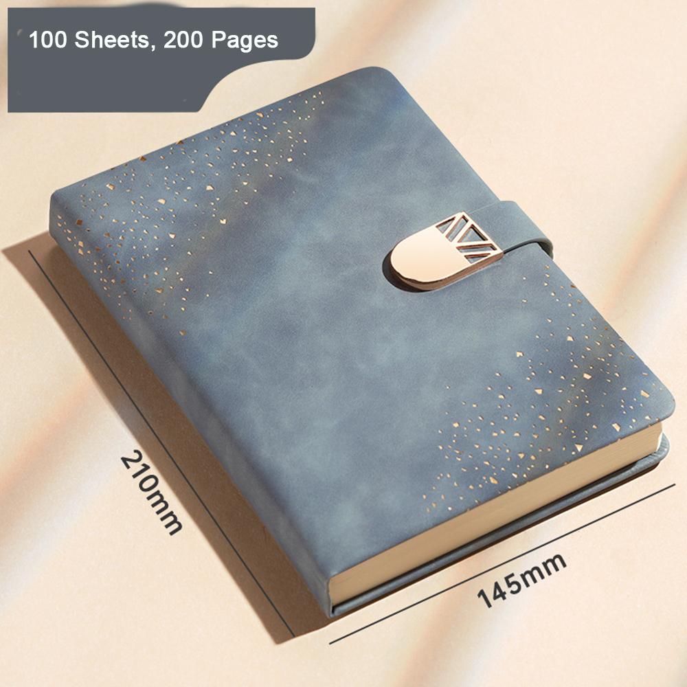 (Логотип можно выгравировать) Деловой блокнот А5 со звездным небом, предметная тетрадь, кожаный блокнот, дневник с пряжкой