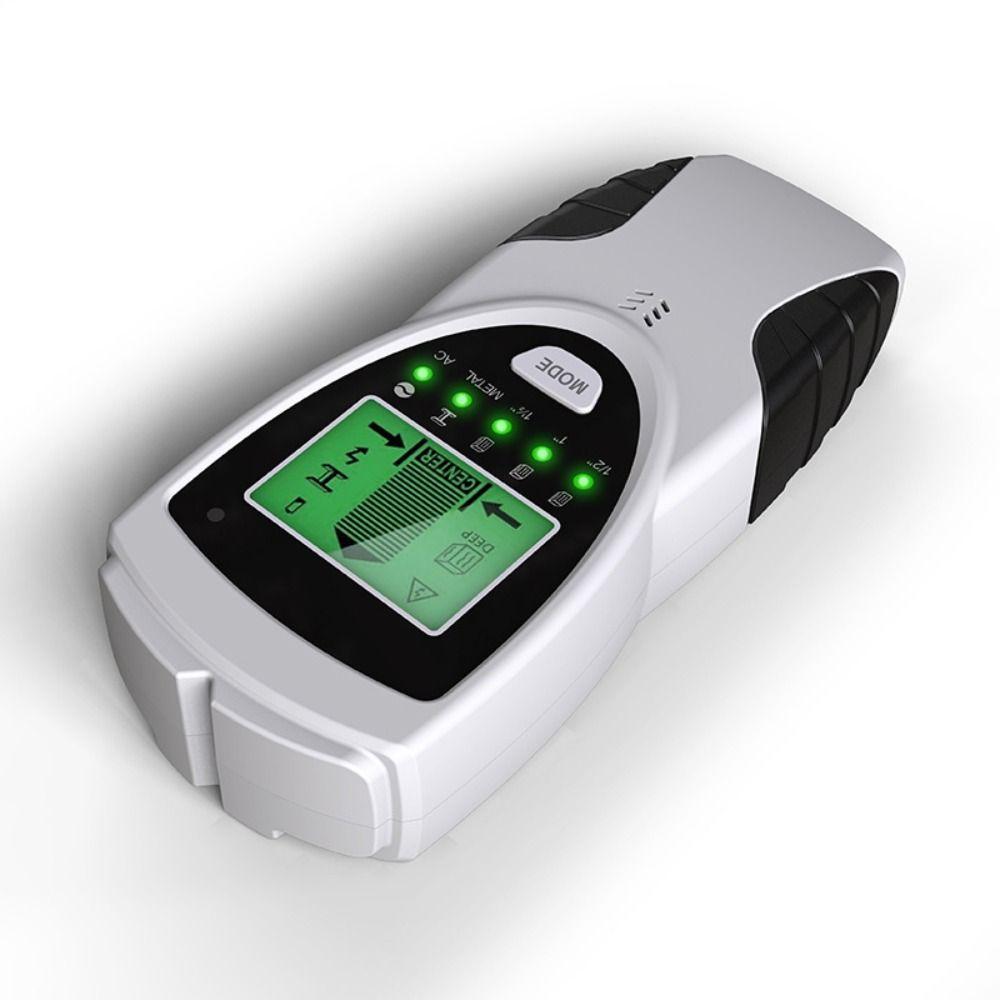 Металлоискатель со светодиодным дисплеем для поиска шпилек 5-в-1 Детектор шпилек в стене Поиск металла/дерева/живого провода AC