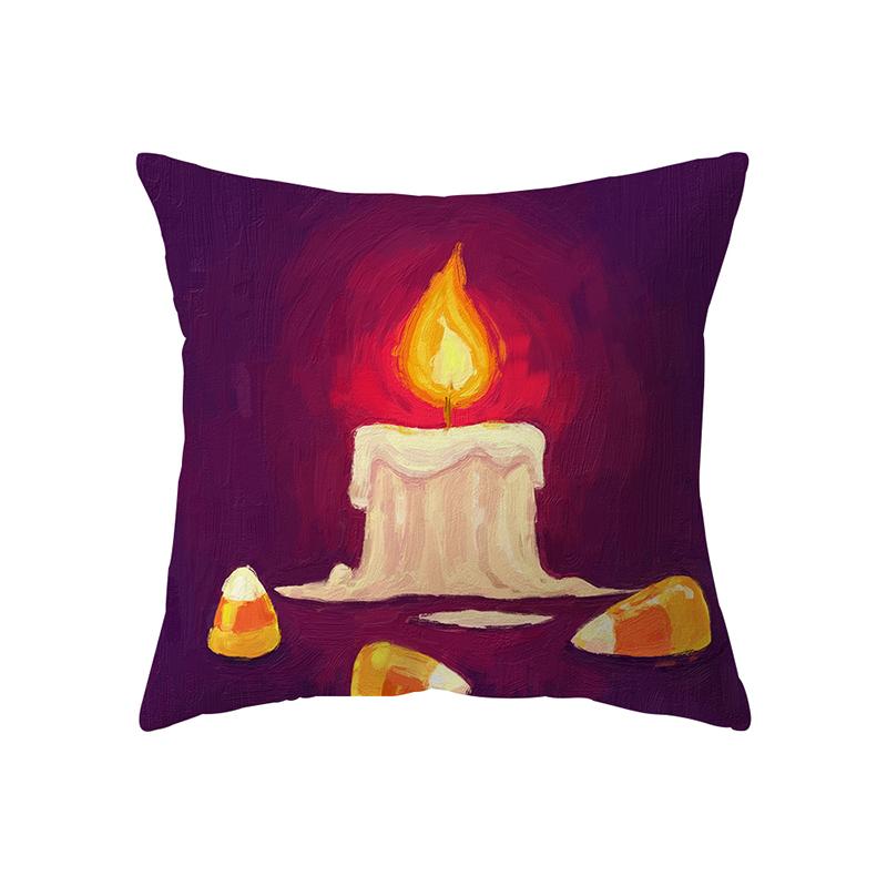 Devil Pumpkin Throw Pillow Cover Halloween Theme Throw Pillow Cover Sofa Chair Bed Cushion Cover Home Decor