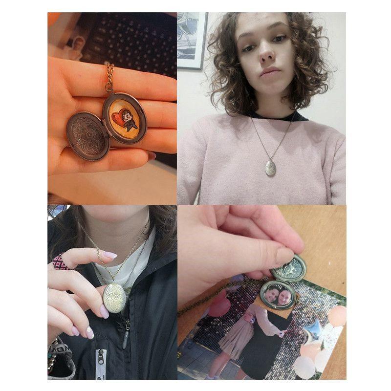 1 шт., винтажный медальон в полоску, медный сплав, резной цветок, фотобокс, модный кулон, ювелирные аксессуары, 1 шт.