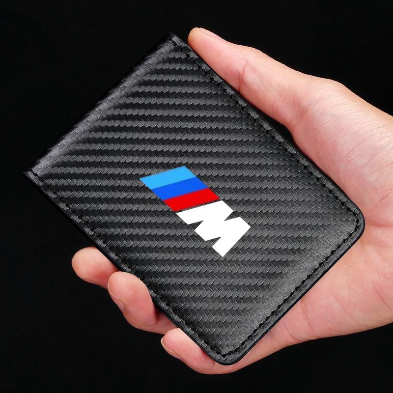 Чехол-обложка для водительских прав из углеродного волокна с логотипом BMW M для E46 E36 E34 F10 E90 F30 E60 E53 E30 E92 E87 EV2