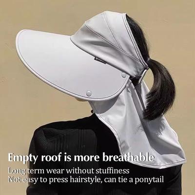 Летняя шляпа для женщин, защита шеи от ультрафиолета, солнцезащитный козырек для мужчин, для рыбалки, пешего туризма, широкополая шаль, солнцезащитный крем, кепка с хвостиком, не определено