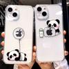 Cartoon Cute Transparent Panda Phone Case For Iphone 11 12 13 Pro Max Xs X Xr 7 8 Plus Shockproof Bumper Back Cover