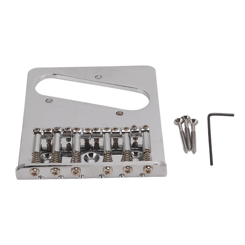 6 Saddle Guitar Bridge Replacement Metal Saddle Bridge Electric Guitar Bridge For Electric Guitar