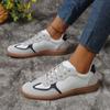 2024 Fashion Color Matching Round Toe Spring and Autumn Women's Vulcanized Shoes Lace Up Shallow Mouth Comfortable Women's Shoes
