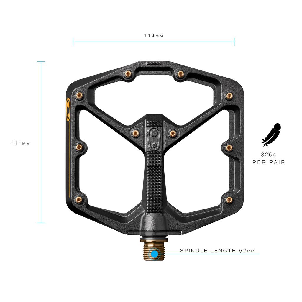 CRANK BROTHERS Pedal Stamp 11 Large Black 574659 574659