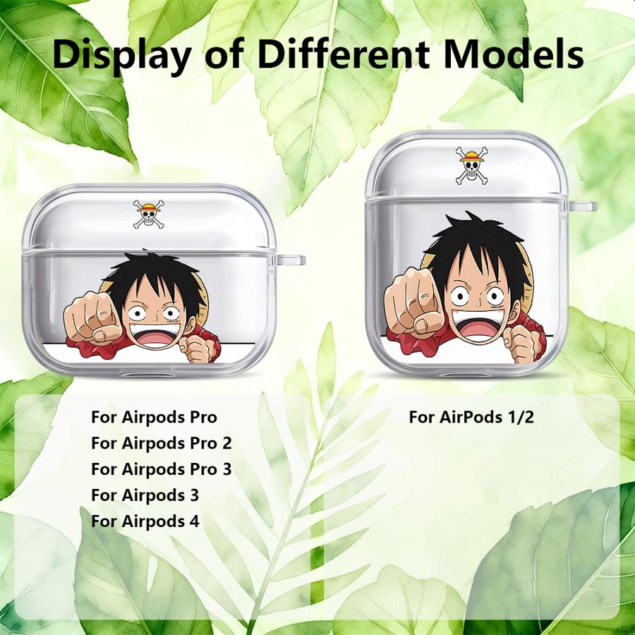 Прозрачные чехлы для наушников Чехол-обложка Для Airpods Pro3 4 Pro 1 2 3 Pro2 Ones P-Pieces Luffy Zoro