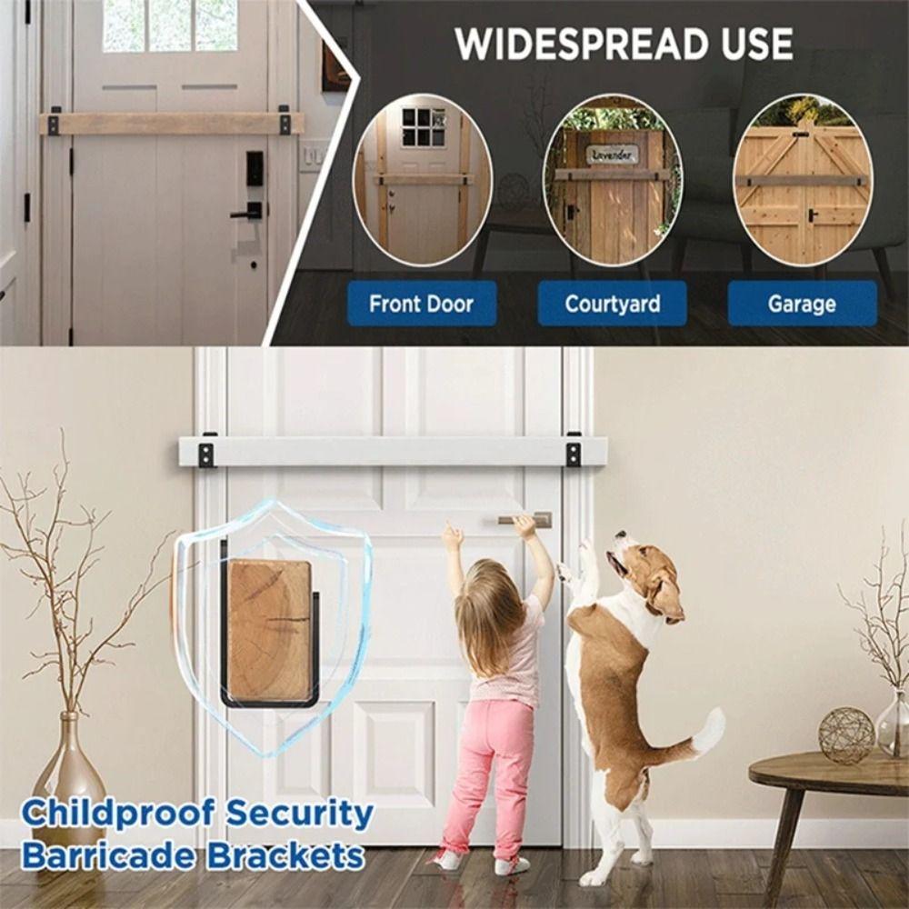2 шт. Металлическая дверная защитная баррикада, поддерживающая противоскользящий блок кронштейнов для двери, препятствующий столкновению