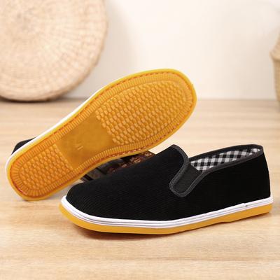 Тканевая обувь Jing, мужская тренировочная обувь, тканевая обувь с тысячеслойной подошвой, нескользящая, износостойкая, традиционная тканевая обувь без шнуровки