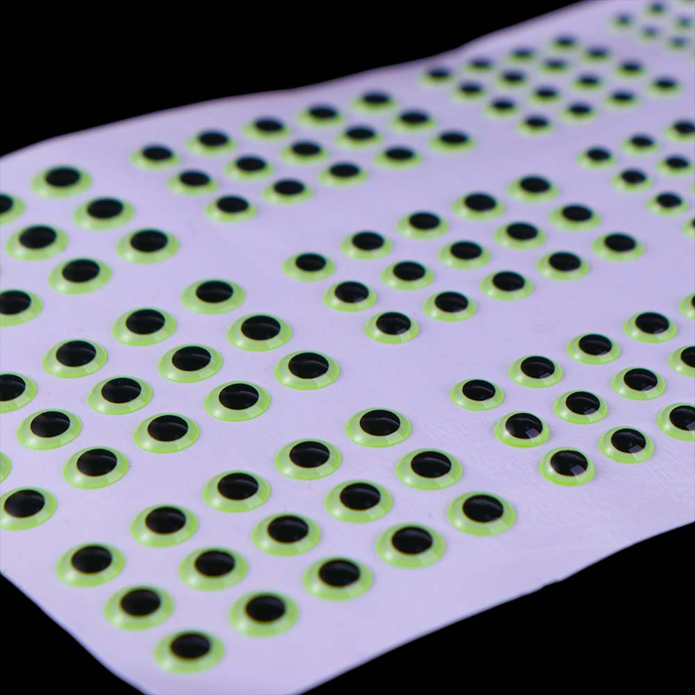 183pcs/sheet 3D Luminous Fishing Lure Eyes Glowing Fish Eyes Sticker  Tying Saltwater Flies