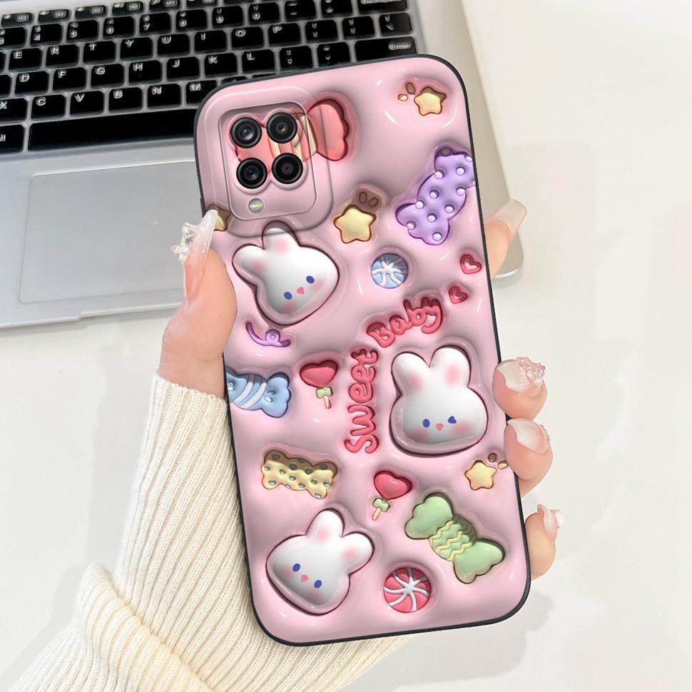 For Samsung Galaxy A12 Case Colorful Flower Panda Cartoon Cover Soft Slim Phone Cases For Samsung  A12 GalaxyA12 Back Cover