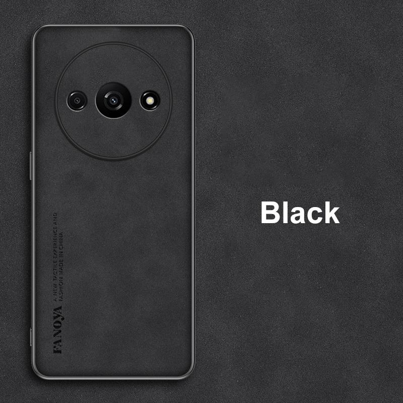 Для Redmi A3 A3X 4G Чехол Роскошный Чехол для телефона из ПУ кожи Для Xiaomi Poco C61 RedmiA3 Задняя крышка Матовый силикон Полная защита