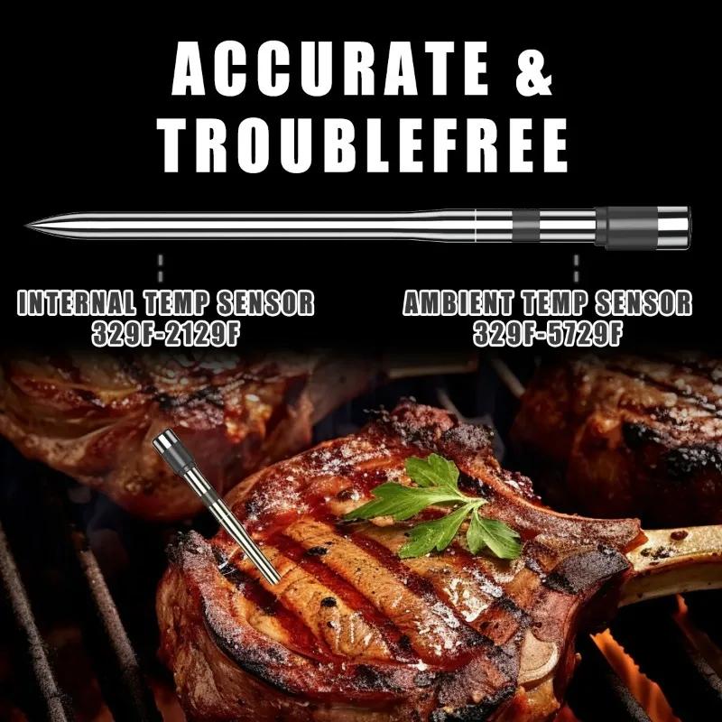 2025 New Smart Bluetooth BBQ Thermometer - Wireless Meat Thermometer for Kitchen Cooking Food Temperature Monitoring