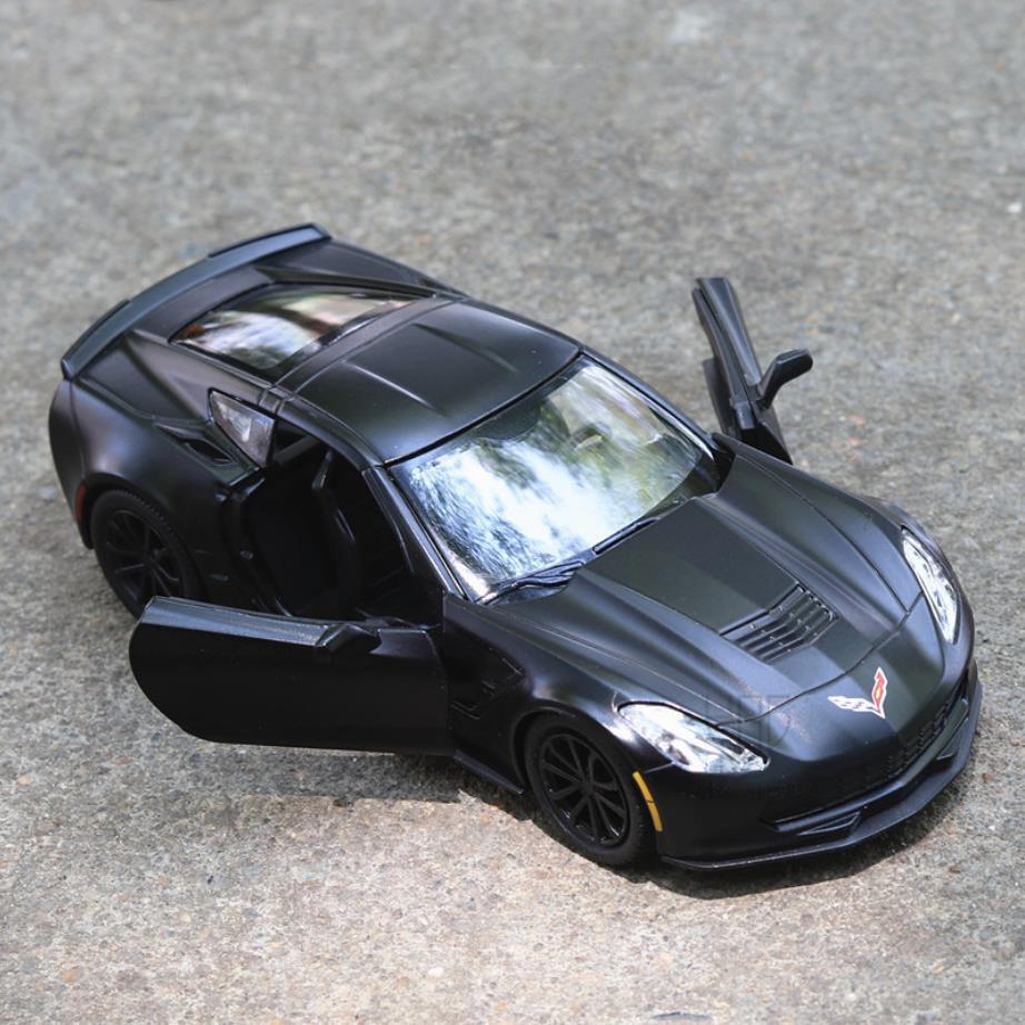 1:36 Corvette C7 Diecast Super Sport Car Model Toys For Boy Gifts Alloy Chevrolet Metal Car Models With Pull Back Vehicles