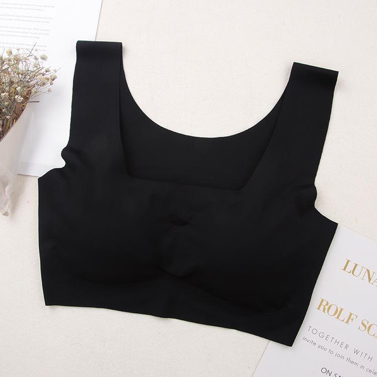 Японский бесшовный бюстгальтер для сна Anxin - без стали, цельный, большого размера, утягивающее спину спортивное нижнее белье для женщин