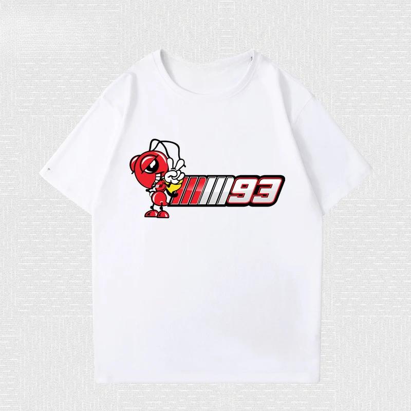 2025 Summer New MOTO93 Men Marquez Motorcycle Memorial T-Shirt Racing Suit Motorcycle Suit Cotton Short-sleeved Unseix T-shirt