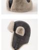 Unisex Winter Suede Lei Feng Hat - Windproof, Warm with Earmuffs, Thick Korean Style for Cycling