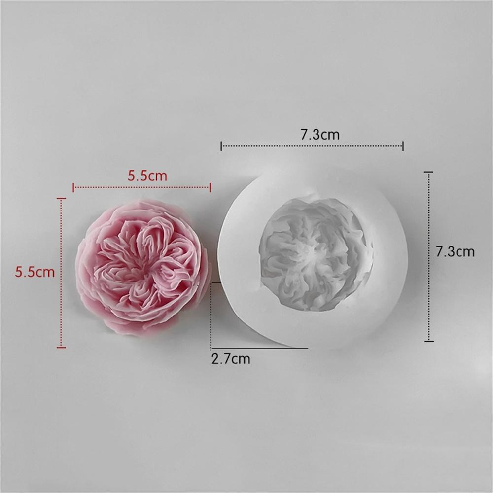 Flower Silicone Candle Mold Food Grade Rose Flower Scented Candle Mould DIY Handmade Soap Making Chocolate Cake Mold Baking Tool