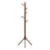 Fuji Boeki Wooden Coat Hanger Rack, 51cm Wide X 44cm Deep X 151cm High, Brown, with Twig Hooks, Suitable for Entryways, Product Number 10786