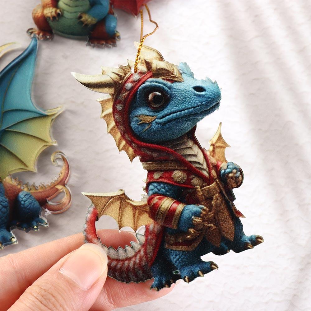 Acrylic Dragon Baby Hanging Ornament Dragon Baby Cute Christmas Dragon Pendants Kids Gifts