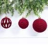 36 шт. Велюровые Рождественские Шары Украшения Небьющиеся Украшения для Рождественской Елки С Подвесками Для Свадьбы Праздничных Вечеринок Украшения для Дома
