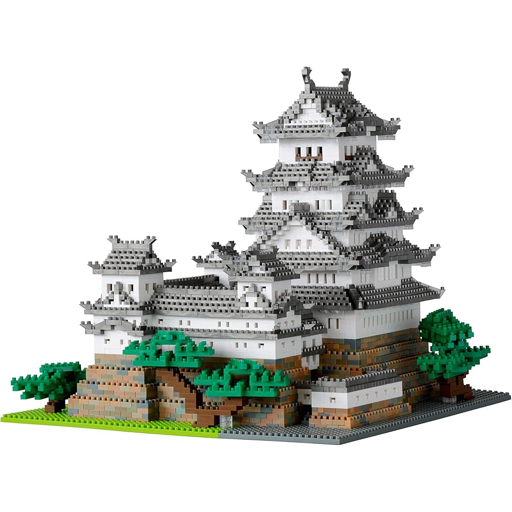 Kawada Nanoblock Замок Химэдзи Специальное Делюкс Издание Металлический Серебряный Строительный Набор NB-042A