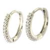 [P2376] - Silver Hoop Earrings 'Sissi' Silver White (rhodium-plated) - 15 Mm 2 Mm