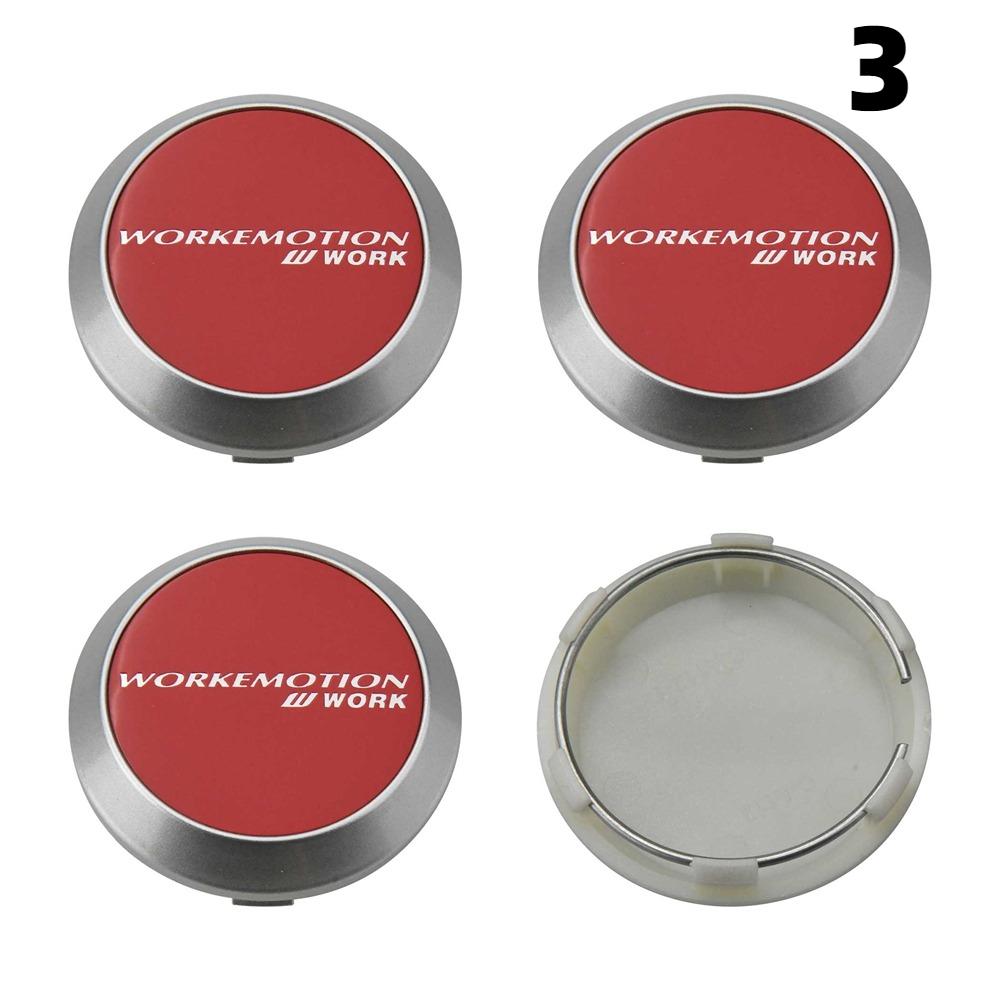 4PCS New 64MM OD / 60MM ID Cap For Rims WORK EMOTION EQUIP MEISTER VS Logo Wheel Center Cap Sport Car Wheel Cover Hub caps
