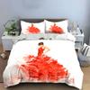 Flamenco Dancer Watercolor Art Bedding Duvet Cover Set Duvet Cover Pillowcases  (1*Duvet Cover 2*Pillowcases, without duvet insert)