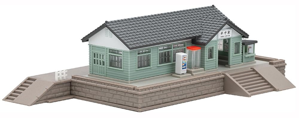 TOMYTEC TOMIX N Gauge Wooden Station Building Light Diorama Supplies 4260 Set, Green,