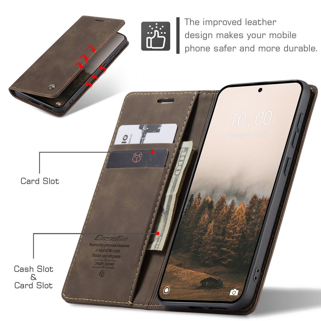 Для Xiaomi Redmi Note 15 Pro 5G (Глобальный) Чехол-кошелек CASEME Серия 013 Кожа PU Чехол для телефона Подставка