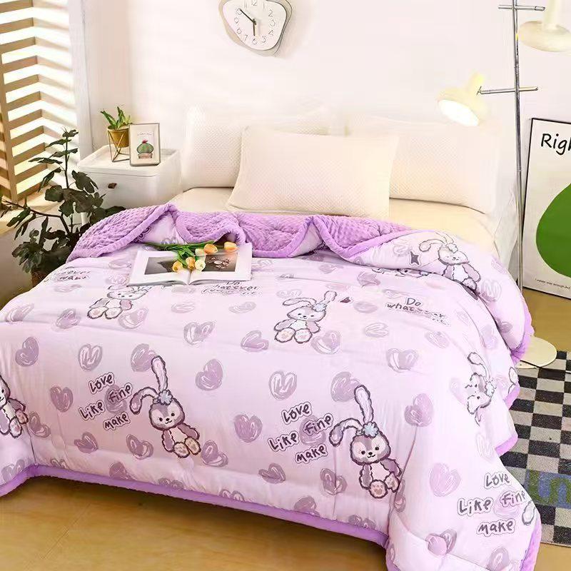 Популярное 3D-массажное одеяло из бобового бархата класса А – для всех сезонов, легкое и теплое, для дома или общежития