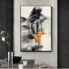 Abstract Nude Woman Art Figure Posters Canvas Painting Black and White Wall Art Picture for Living Room Home Decor
