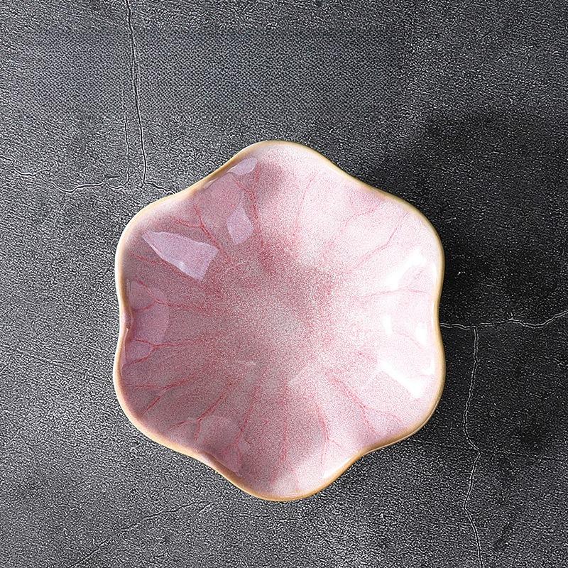 Elegant Ceramic Lotus Leaf Jewelry Organizer Earrings, Rings Accessories, Perfect for Birthdays or Gift Flower Shaped Trays