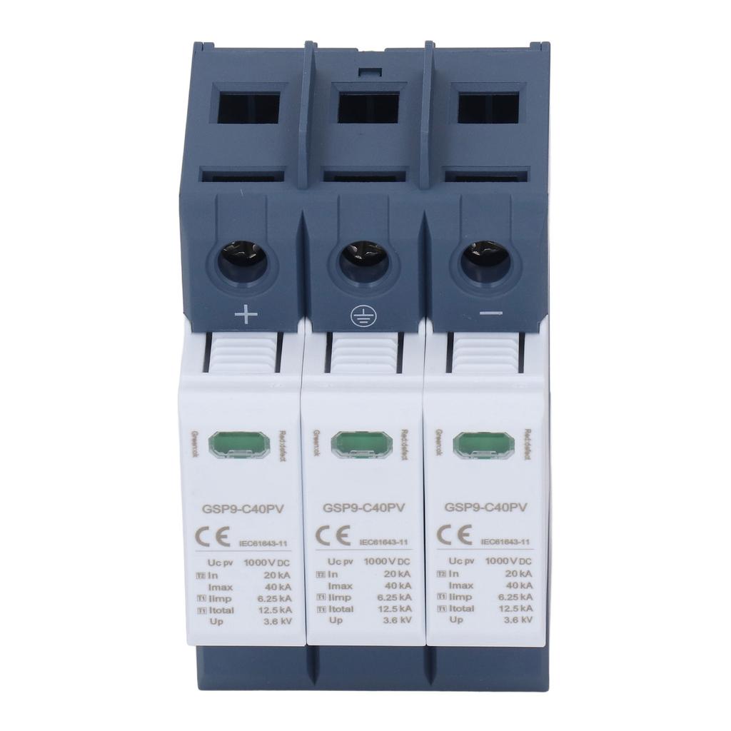 Устройство защиты от перенапряжения 40KA 3P SPD Фотоэлектрический протектор Установка на DIN-рейку DC 1000V