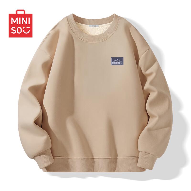 MINISO Men's Lamb Fleece Crewneck Sweatshirt